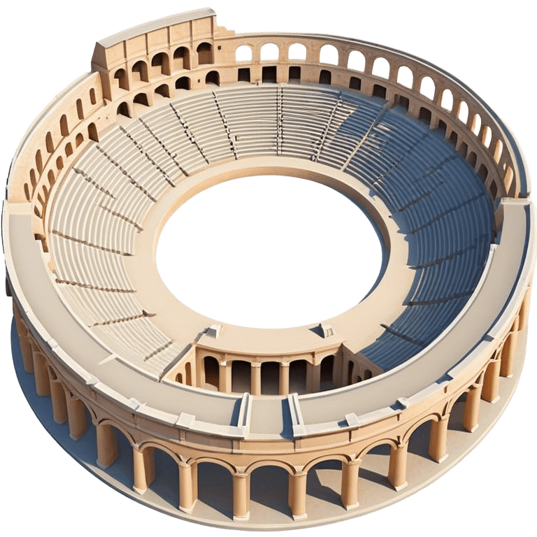 Realistic Pula Arena Landmark Emoji, featuring the grand Roman amphitheater with its large stone arches and well-preserved outer walls. emoji