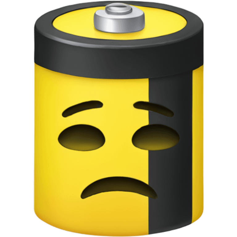 Yellow Sad battery  emoji