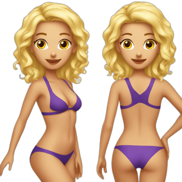 sexy blonde in swimsuit emoji