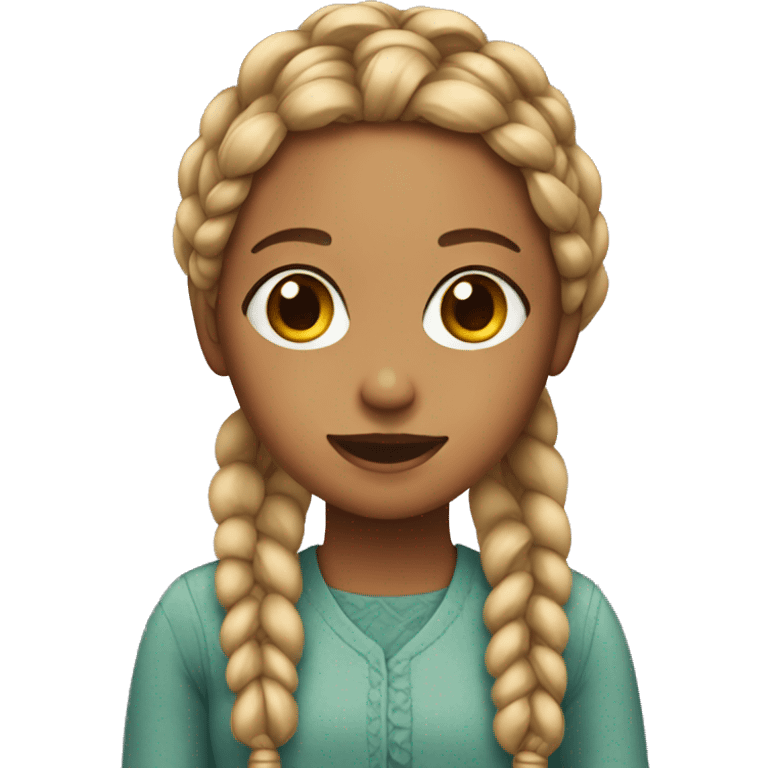 Girl with braids  emoji