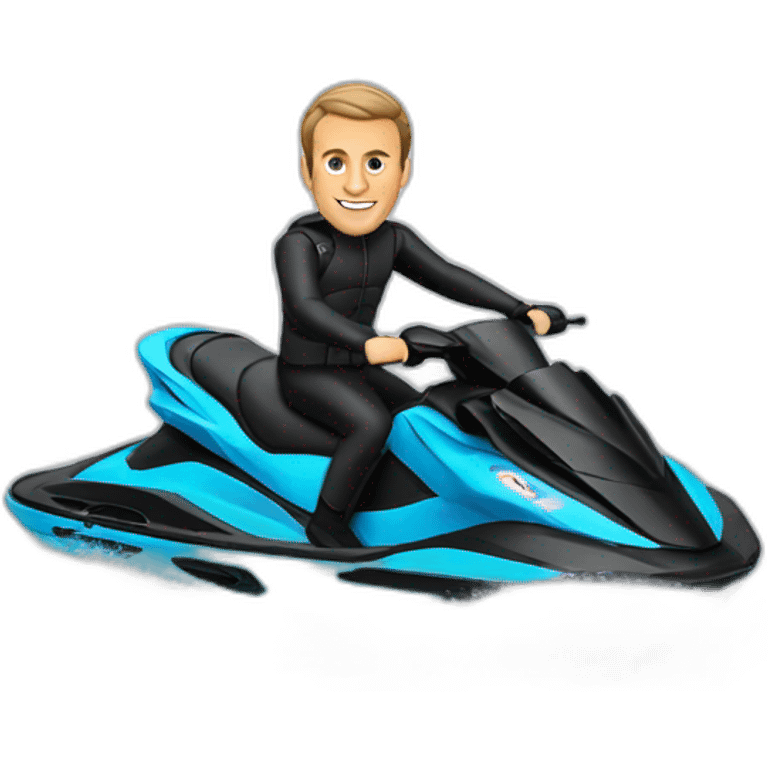 Macron en jet ski  emoji