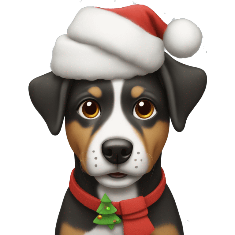 Christmas dog emoji