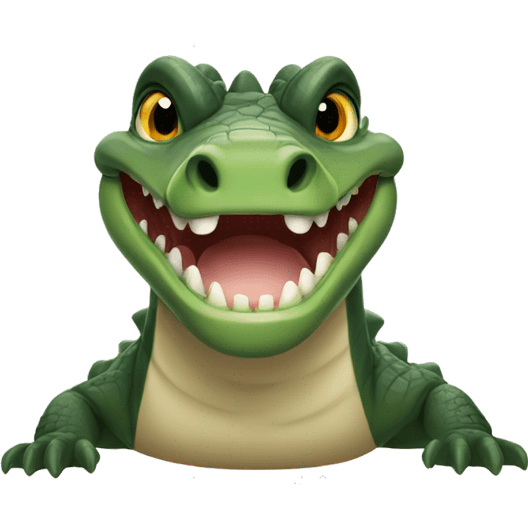 cute Crocodile head toothless emoji