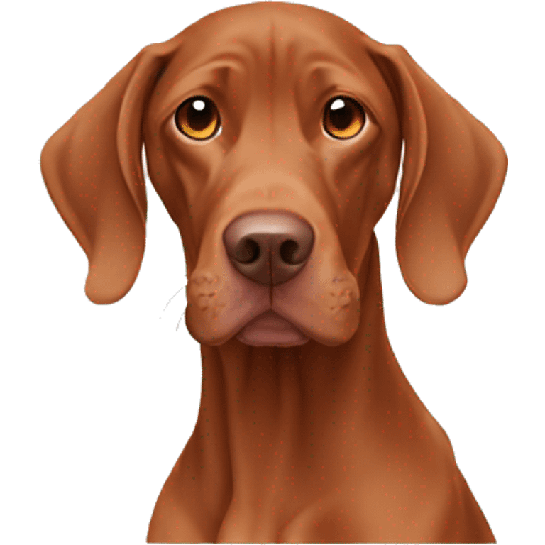 Vizsla with white face emoji