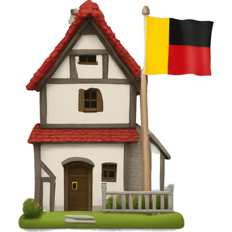 house with a horse and a belgium flag emoji