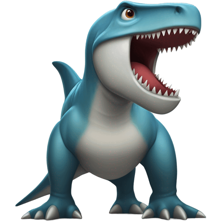 Shriek as a shark dinosaur  emoji