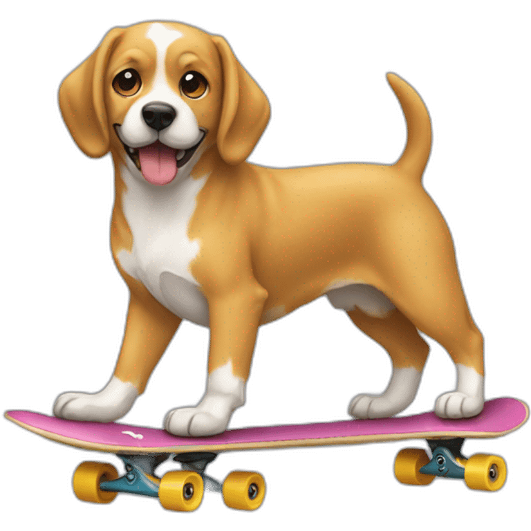 sticker dog skate emoji