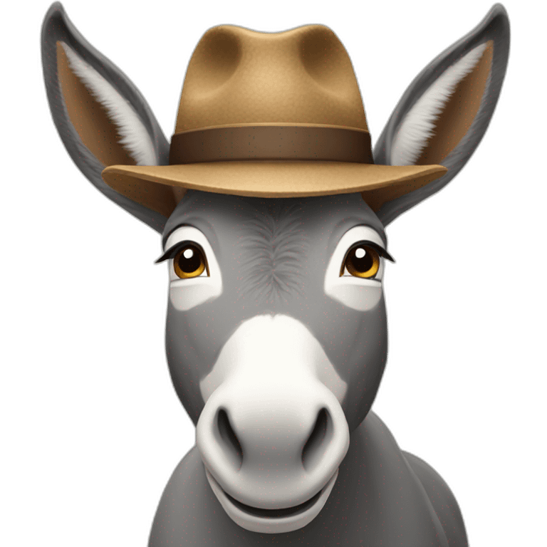 donkey with hat emoji