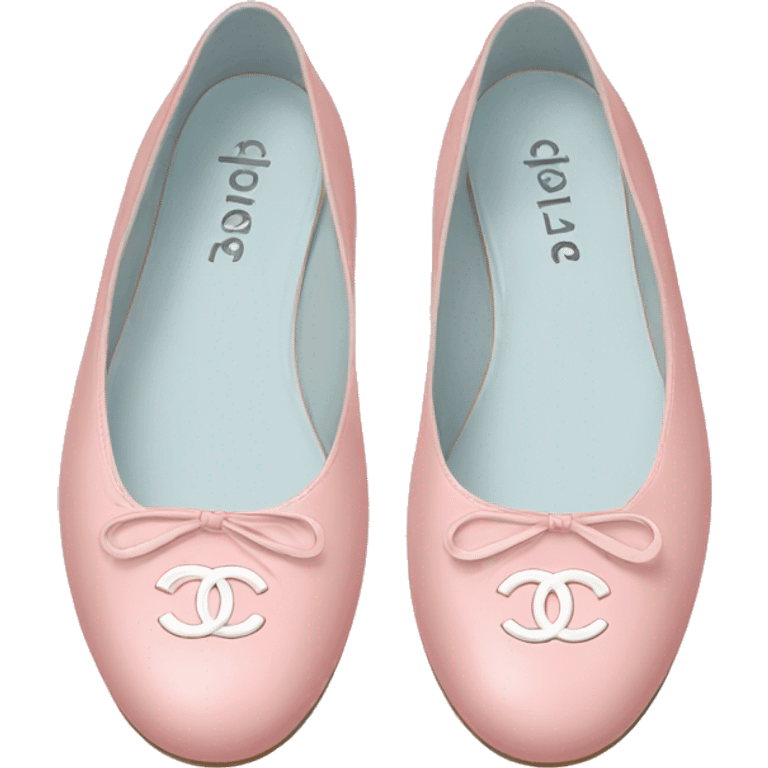 Pastel pink chanel flats emoji