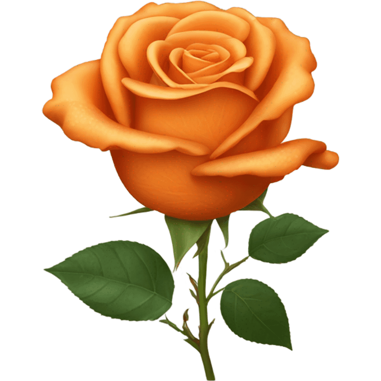 Orange rose emoji