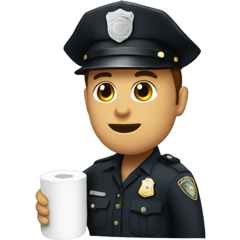 cop with a toliet roll emoji