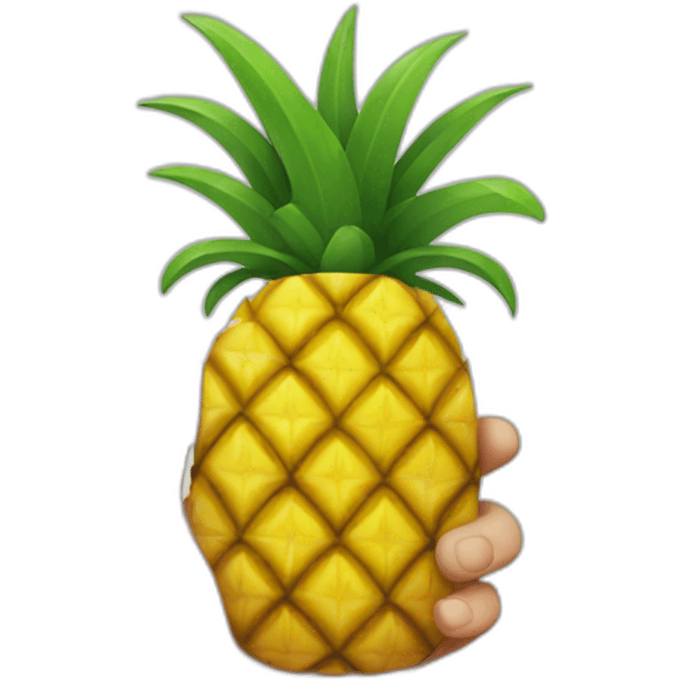 mickey hands holding a pineapple emoji