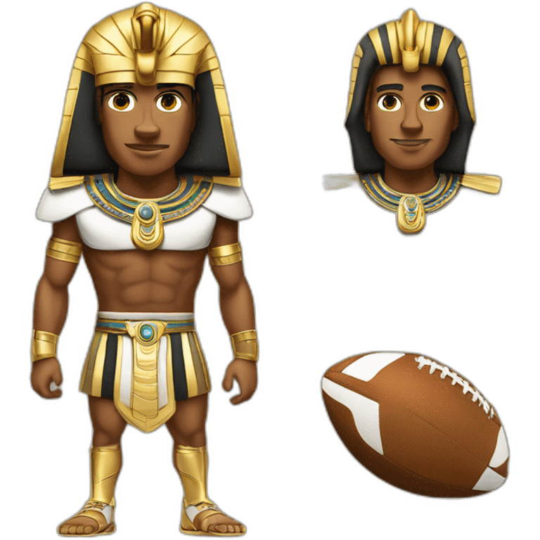 The Pharaoh of Egypt in the form of a football player emoji