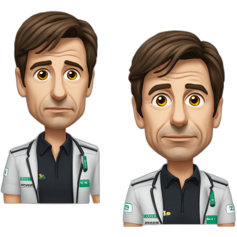 Toto Wolff avec de l’acné qui pleure emoji