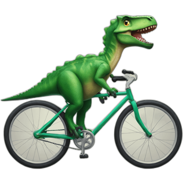 Dino on a bike emoji