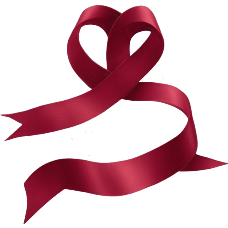 claret red ribbon emoji