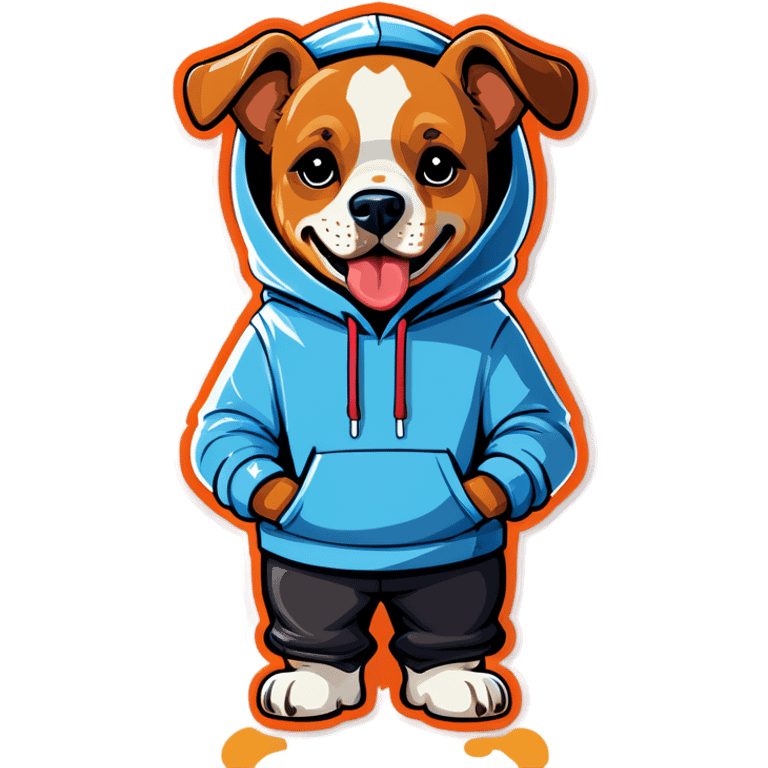 Dog wearing hoodie  emoji