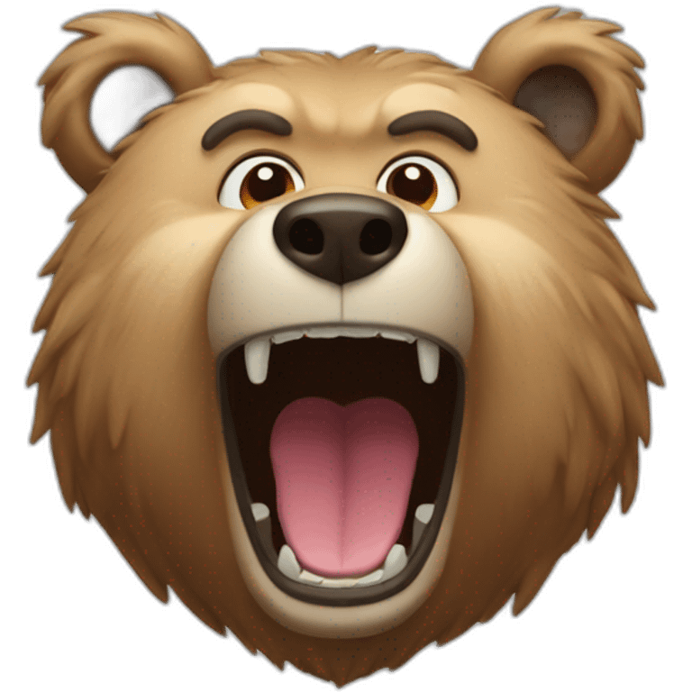 Crazy bear emoji