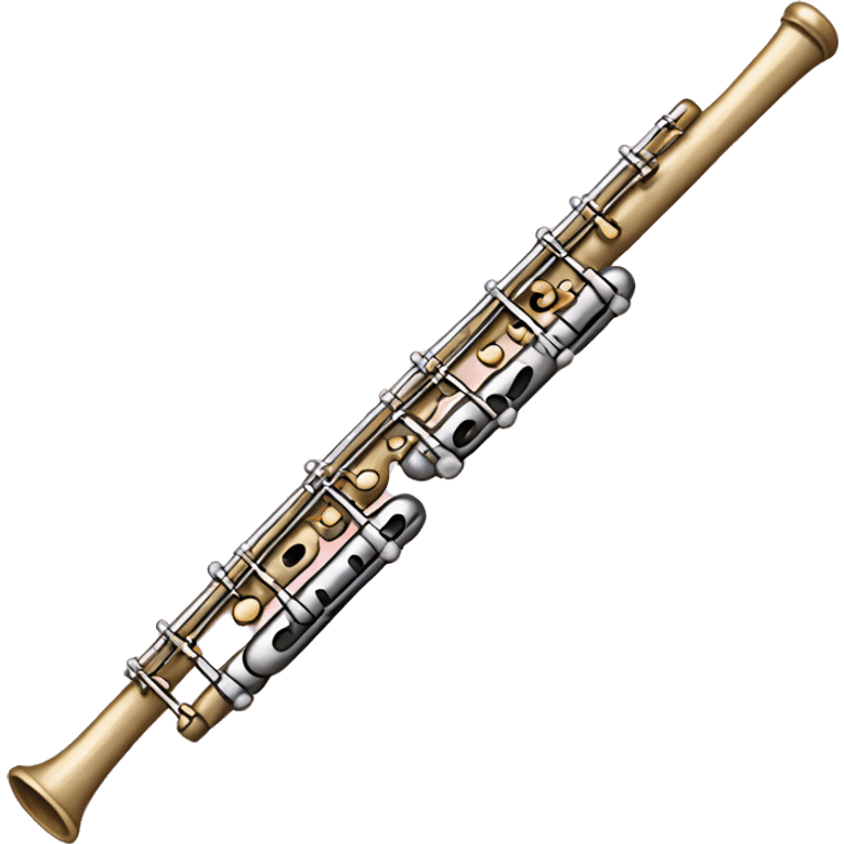 A flute with a pink bow on it emoji