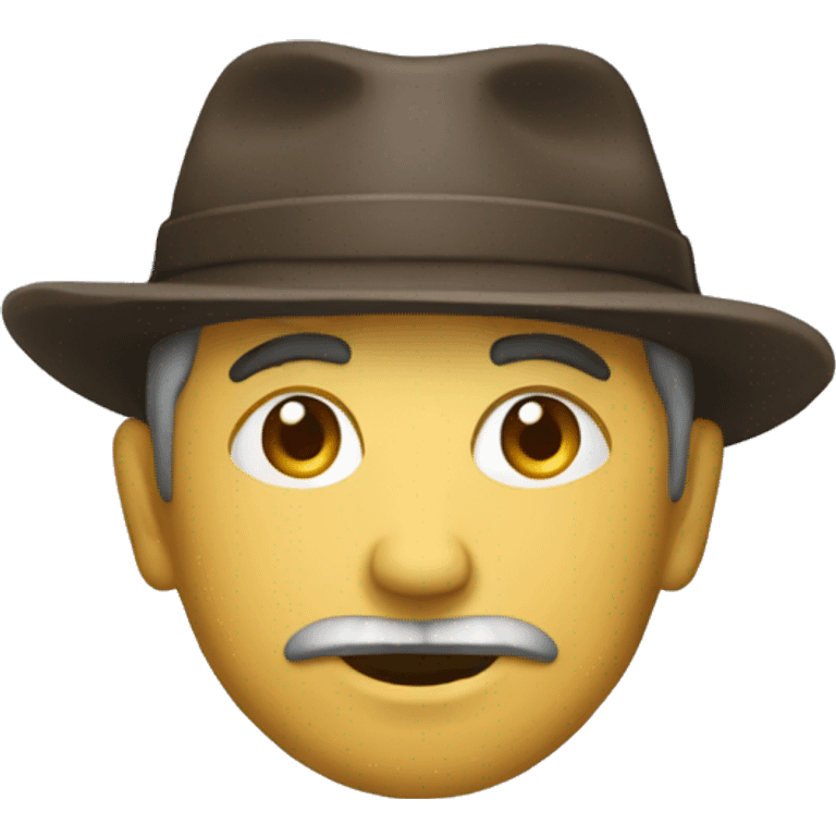 un homme avec une calvisi emoji