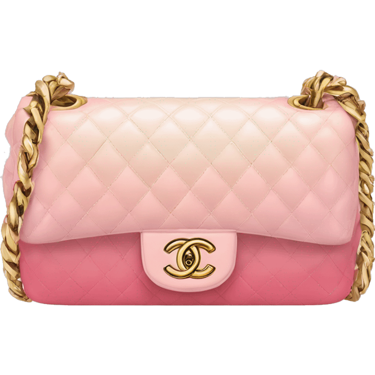 Pastel pink gradient hue Chanel bag emoji