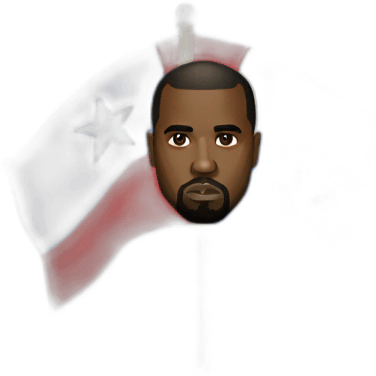 kanye west and serbian flag emoji