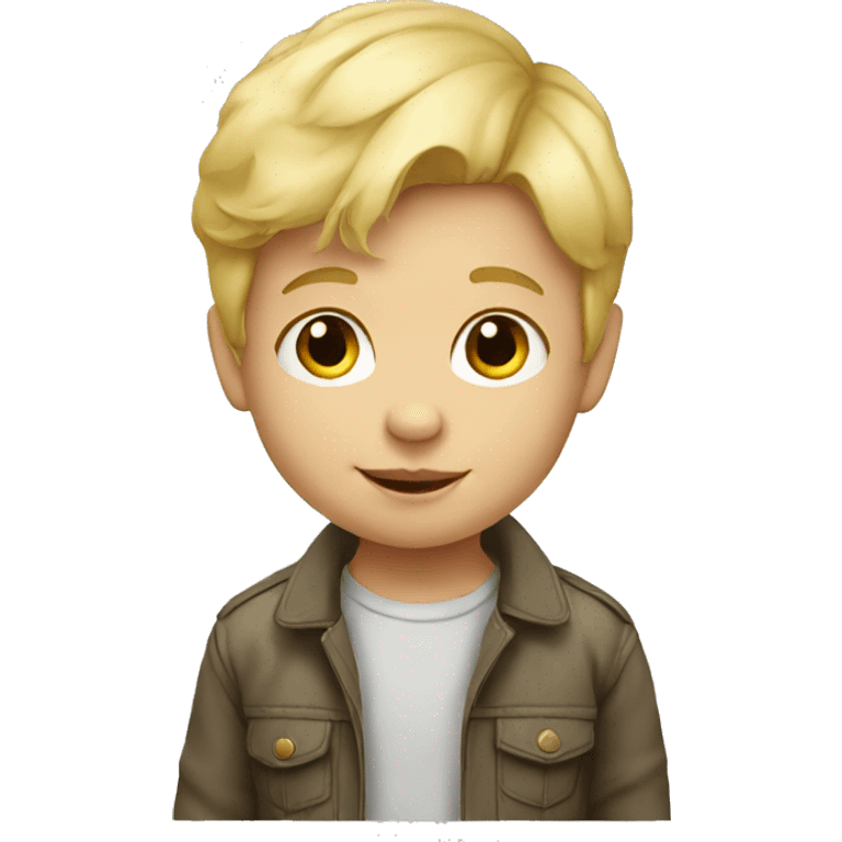 Boy blonde toddler emoji