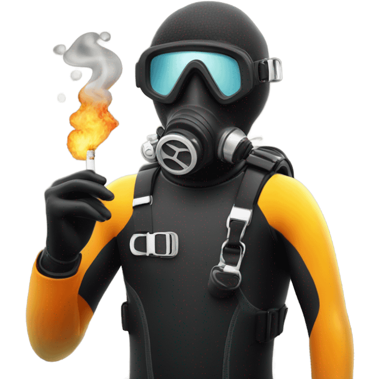 Scuba diver’s smoking  emoji