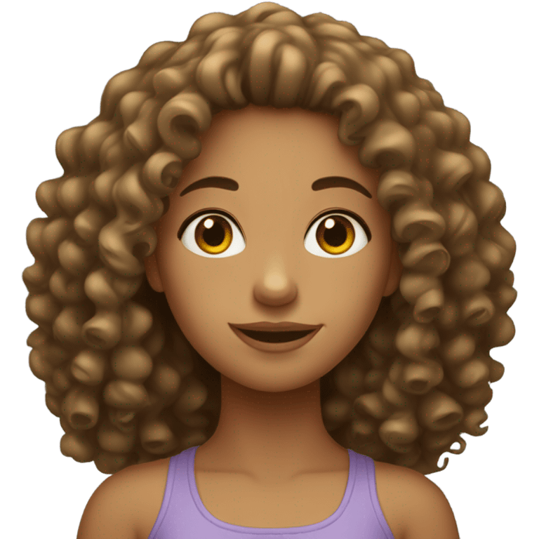 Girl with curly hair  emoji