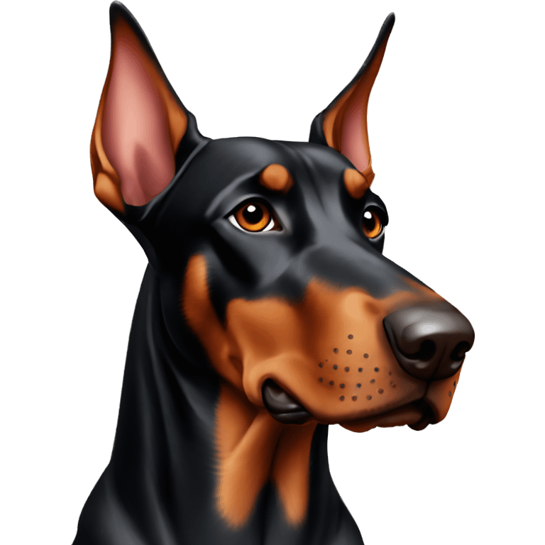 doberman red natural ears emoji