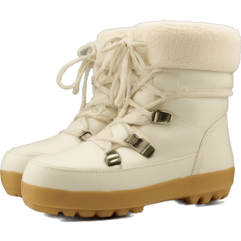 Moon boots cream color low emoji