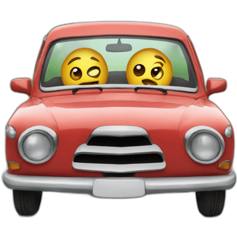 Car qui fait coucou emoji