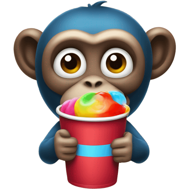 Monkey drinking kool aid emoji