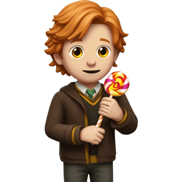 Ron Weasley holds a candy in his hands emoji