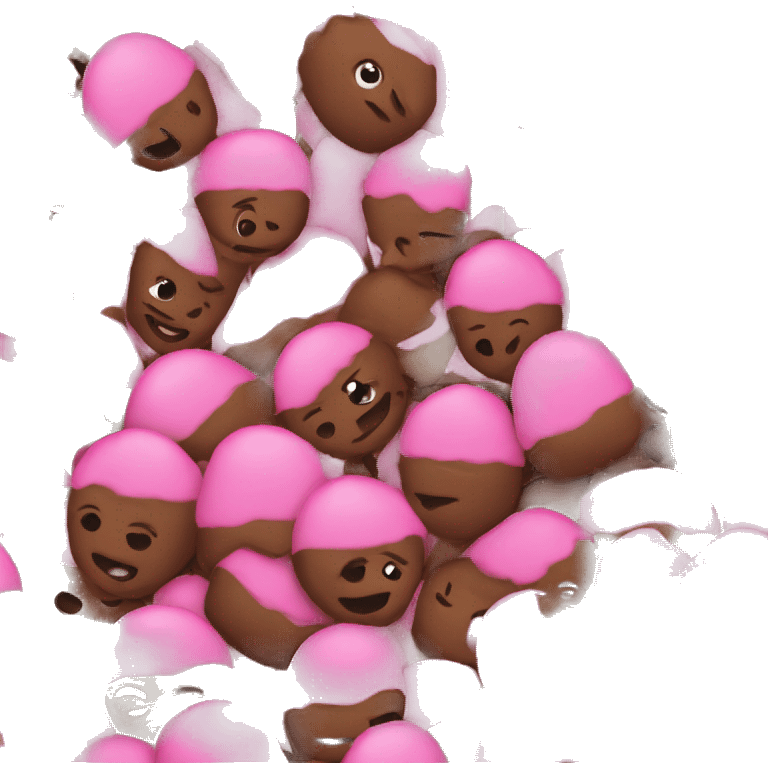 pile of poo pink emoji