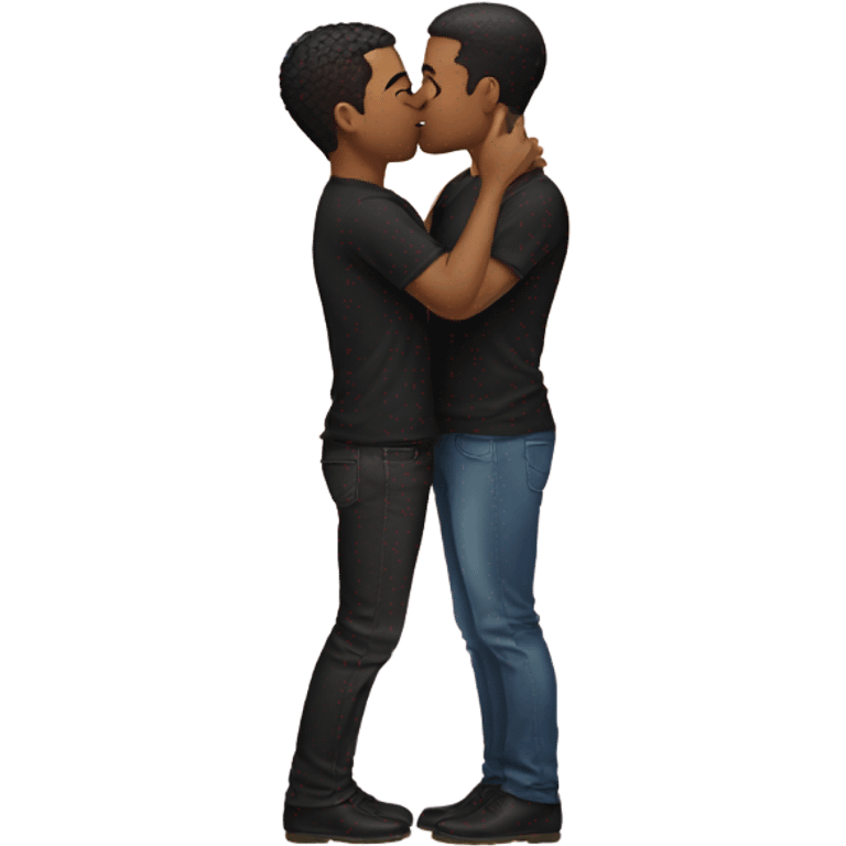 Gay with kiss emoji