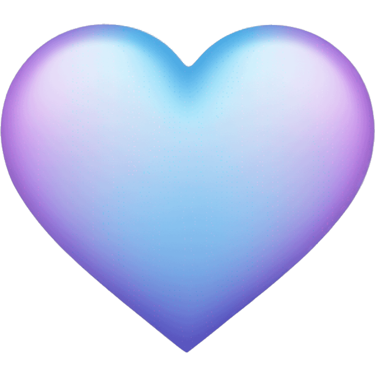 A light blue to lilac gradient heart  emoji