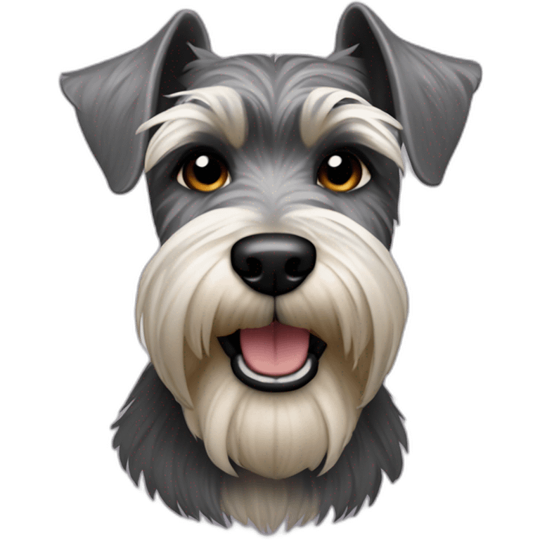 Schnauzer hard rock style emoji