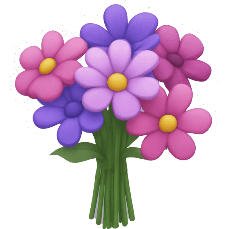 Pink and purple flower bouquet  emoji