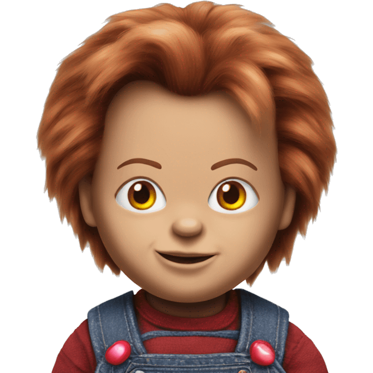 Chucky doll with heart eyes emoji