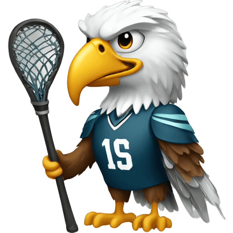 Eagle with lacrosse stick  emoji