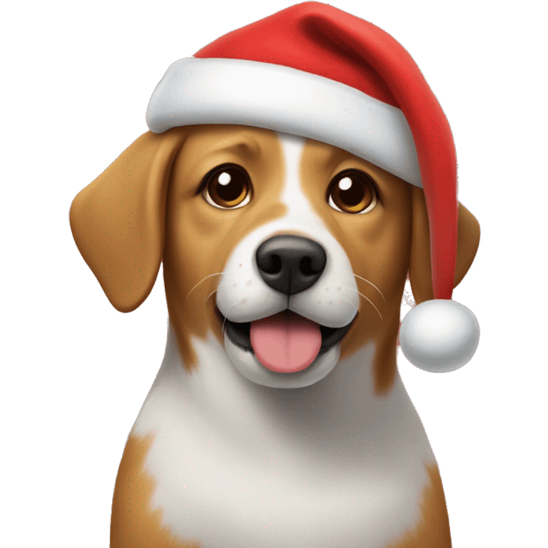 dog with santa hat  emoji