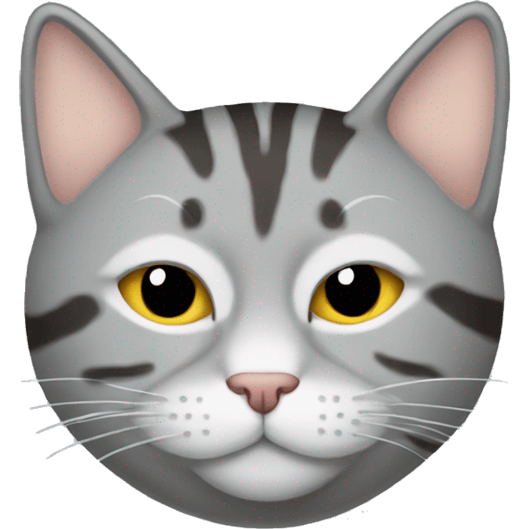 cat sleeping gray tabby emoji