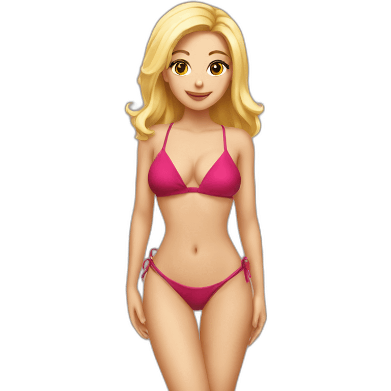 christmas-bikini-full-body-blonde emoji