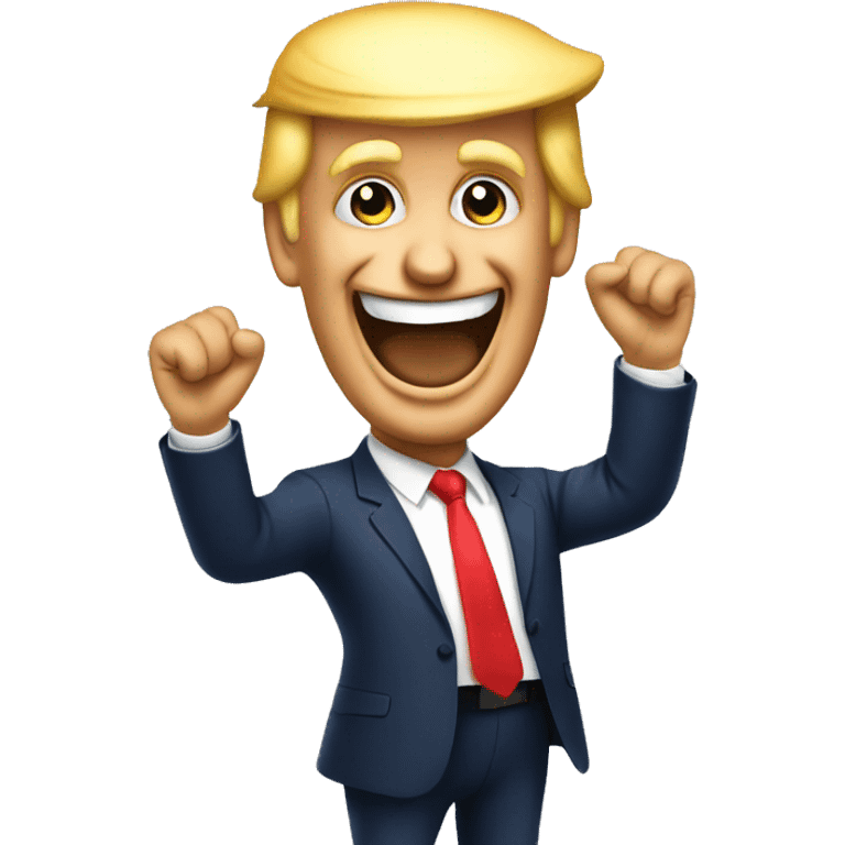 trump happy at winning emoji