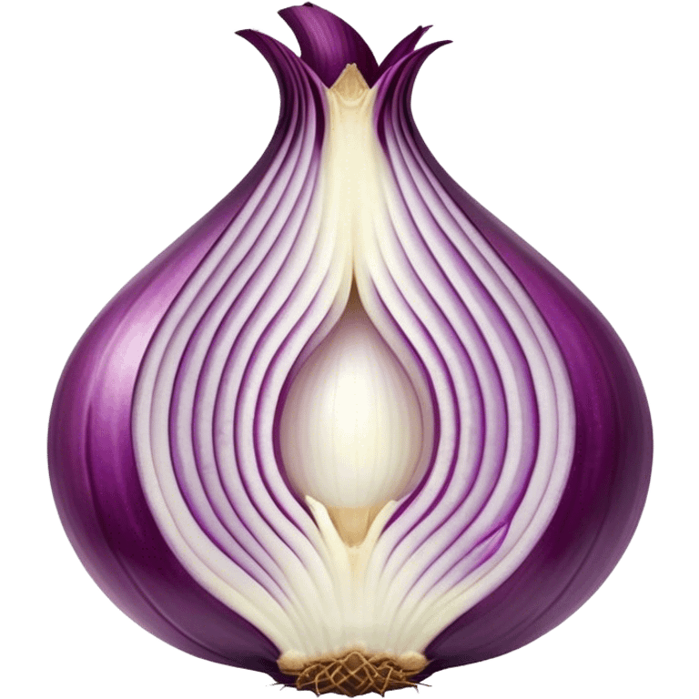 A cut purple onion emoji