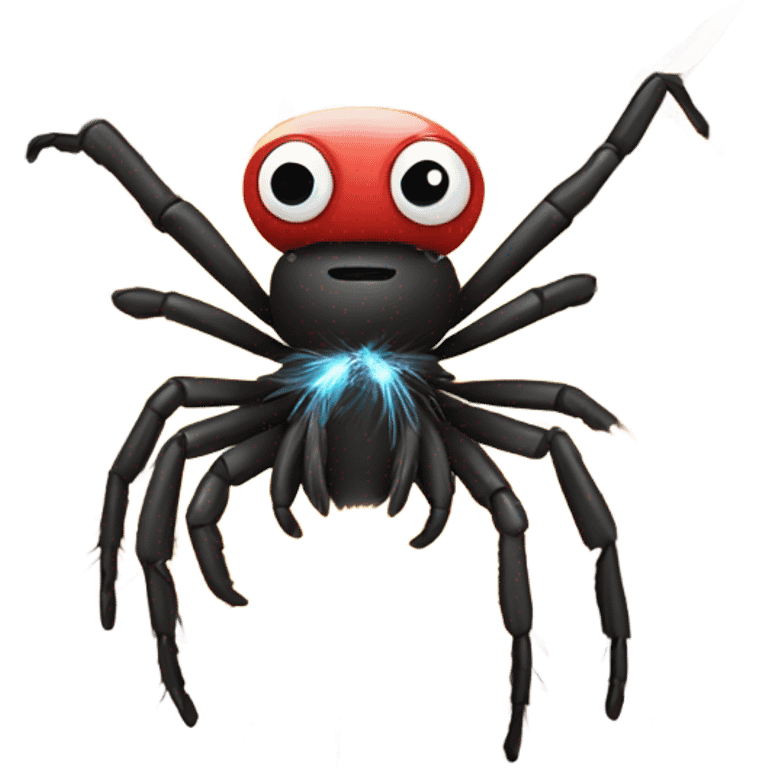 Jumping spider with fireworks  emoji