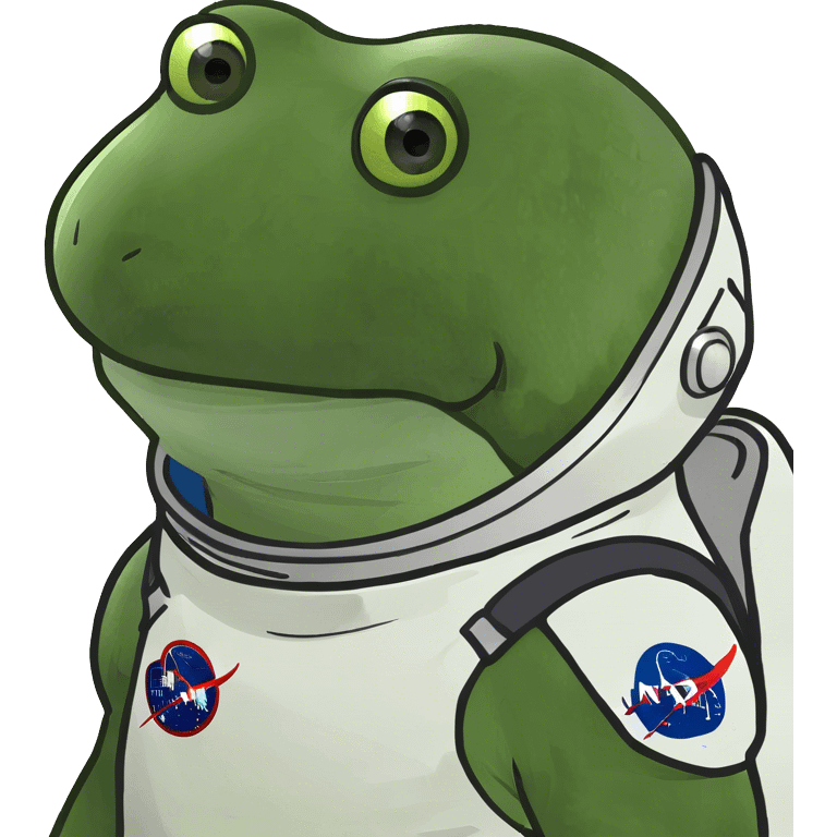 green frog in a spacesuit emoji