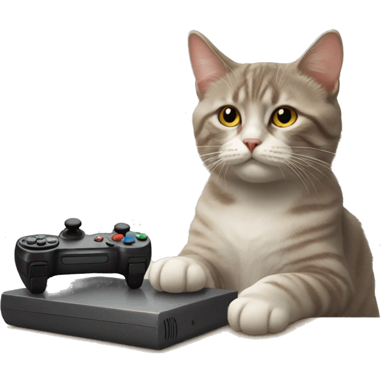 Cat with game controller emoji