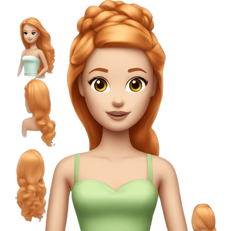 Beautiful Barbie ginger fair skin emoji